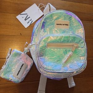 Iridescent Kids Backpack and Pouch